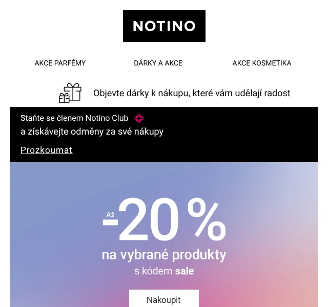 Notino: slevy až 20 % + slevový kód – září 2026