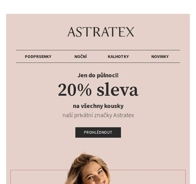 Astratex: NAŠE prádlo –20 % a doprava zdarma – červen 2026 | Nuslet.cz