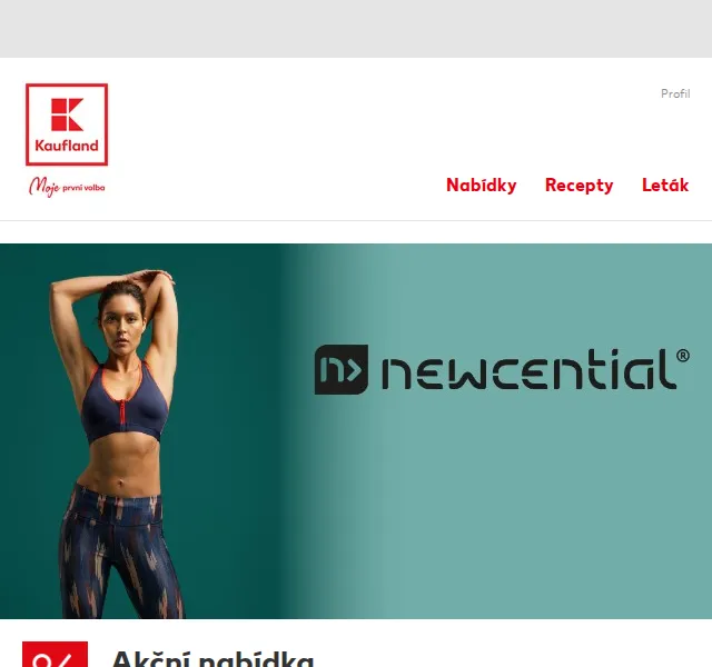 Kaufland: funkční triko a legíny Newcential – červenec 2026 | Nuslet.cz
