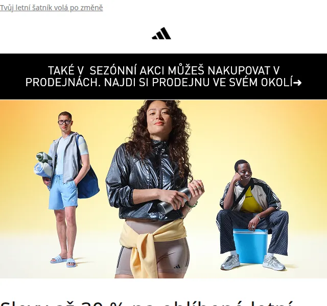 Adidas: Letní výprodej se slevami až 30 % – srpen 2026