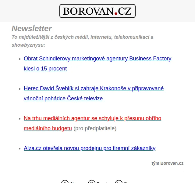 Aleš Borovan: Novinky z médií a showbyznysu – červen 2026 | Nuslet.cz