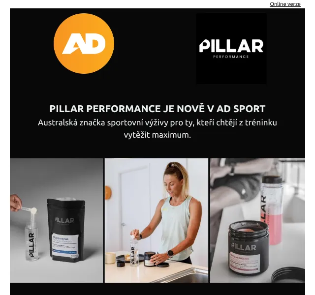 AD Sport: Pillar Performance – australská sportovní výživa