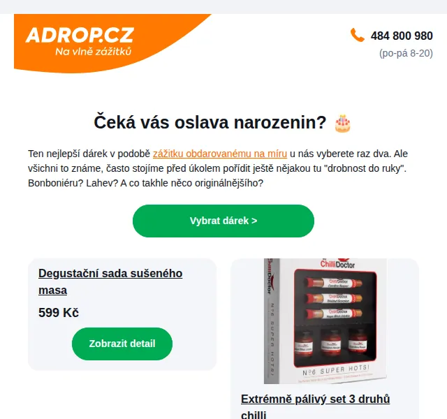 Adrop: Dárky k narozeninám od 195 Kč – červenec 2026 | Nuslet.cz