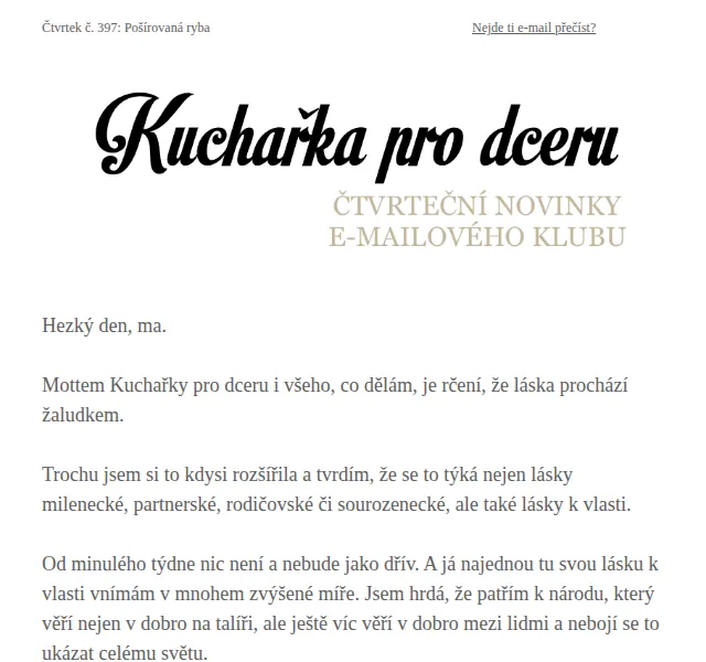 Florentýna - Kuchařka pro dceru: Neobyčejně obyčejné vaření – červen 2026 | Nuslet.cz