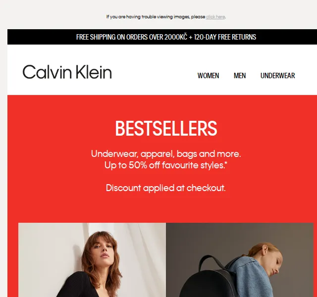 Calvin Klein: SLEVA až 50 % na módu, prádlo a doplňky – červen 2026 | Nuslet.cz