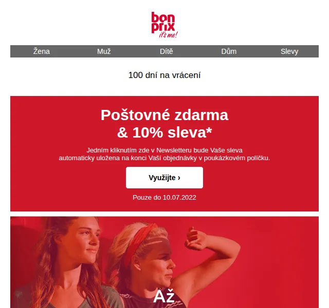 Bonprix: 10% sleva + poštovné zdarma – červen 2026 | Nuslet.cz