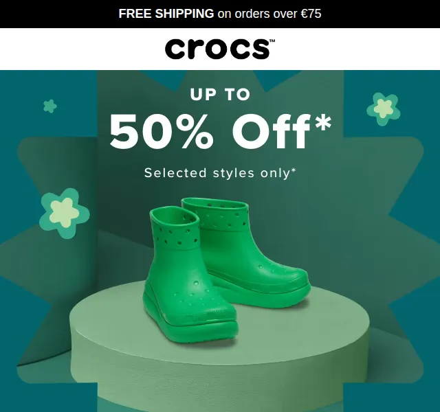 Crocs: Black Friday sleva až 50 % – červenec 2026 | Nuslet.cz
