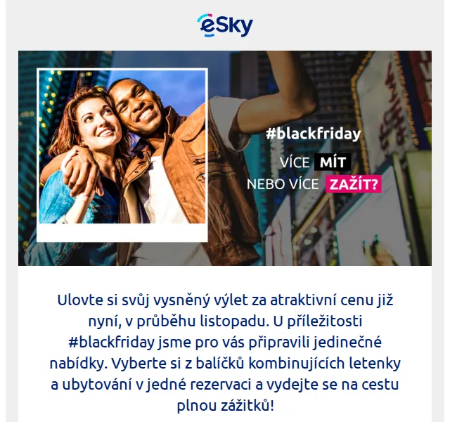 eSky: Balíčky Let+Hotel na Black Friday – listopad 2026 | Nuslet.cz
