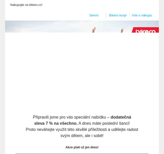 czbikero: dodatečná sleva 7 % na vše – červenec 2026 | Nuslet.cz
