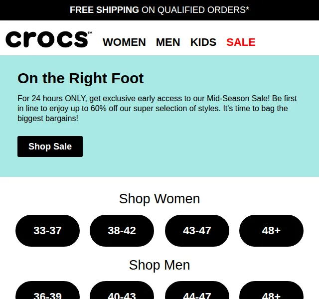 Crocs: Mid-Season Sale až 60 % sleva – červen 2026 | Nuslet.cz