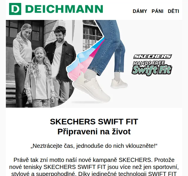 DEICHMANN: SKECHERS Swift Fit tenisky – červenec 2026 | Nuslet.cz