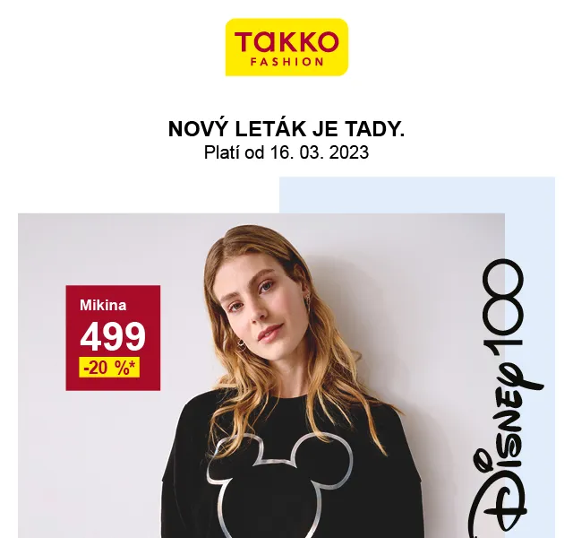 Takko Fashion: 20% sleva na prospektové zboží – Disney motivy – červen 2026 | Nuslet.cz