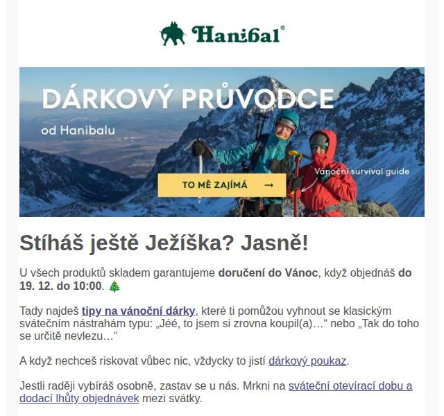 Hanibal.cz: Vánoční dárky s garancí doručení – červenec 2026 | Nuslet.cz