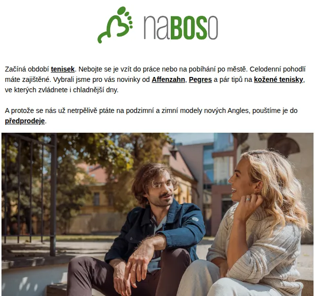 naBOSo: předprodej Angles, boty Affenzahn a Pegres – červen 2026 | Nuslet.cz