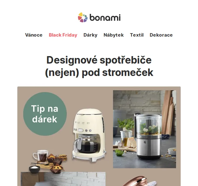 Bonami: Designové kuchyňské spotřebiče se slevou až 70 % – červen 2026 | Nuslet.cz