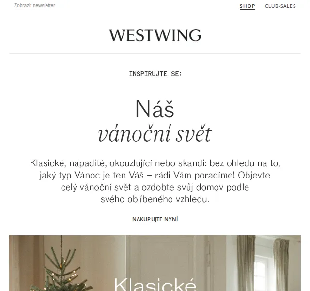 Westwing: Vánoční inspirace pro každý styl – červenec 2026 | Nuslet.cz