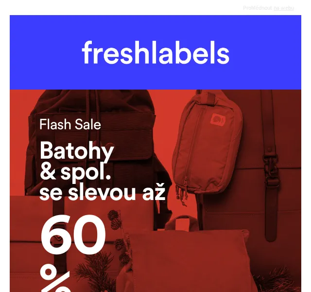 Freshlabels: Batohy a spol. Flash Sale až -60 % – červenec 2026 | Nuslet.cz