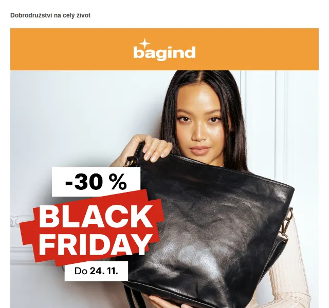 Bagind: Black Friday sleva 30 % na vše – červen 2026 | Nuslet.cz
