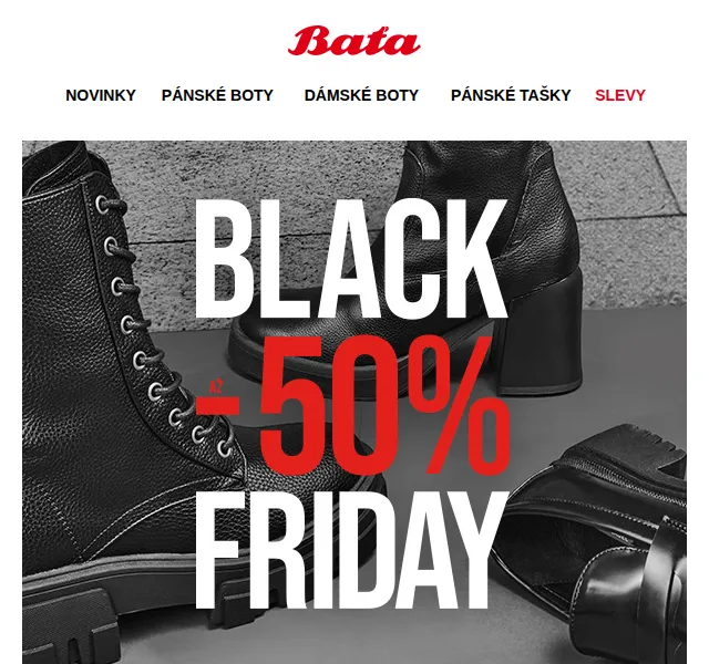 Baťa: Black Friday se slevami až 50 % – červenec 2026 | Nuslet.cz