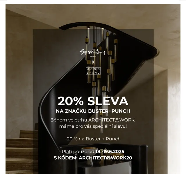 Monobrand: sleva 20 % na Buster+Punch – červenec 2026 | Nuslet.cz
