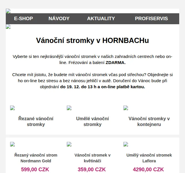 HORNBACH: Vánoční stromky a trendy 2024 – červen 2026 | Nuslet.cz