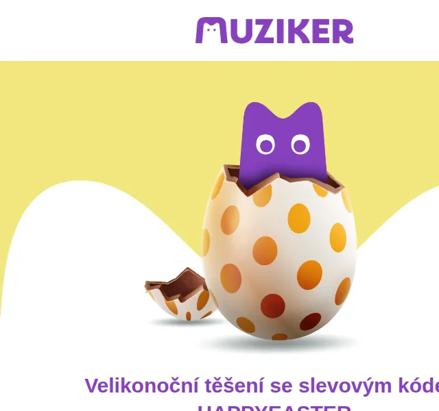 Muziker: Velikonoční slevy s kódem HAPPYEASTER – duben 2023 | Nuslet.cz