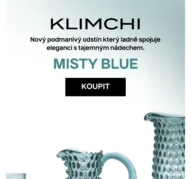 KLIMCHI: Nová kolekce Misty Blue sklenice – červenec 2026 | Nuslet.cz