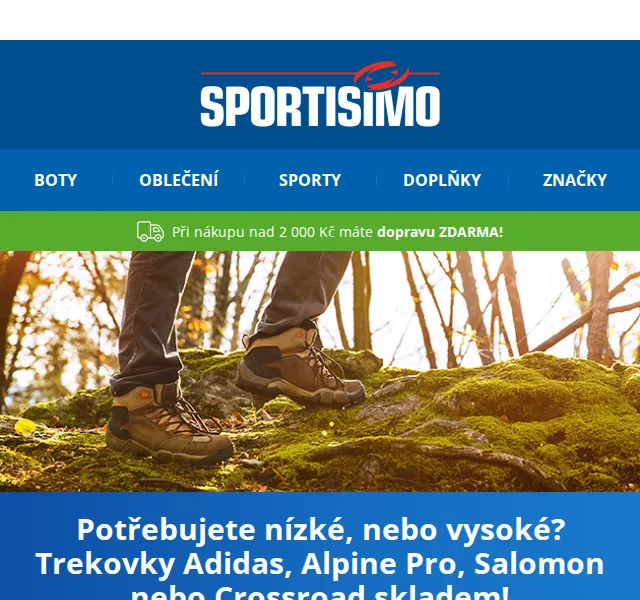 Sportisimo: Trekovky Adidas, Alpine Pro, Salomon – říjen 2022 | Nuslet.cz