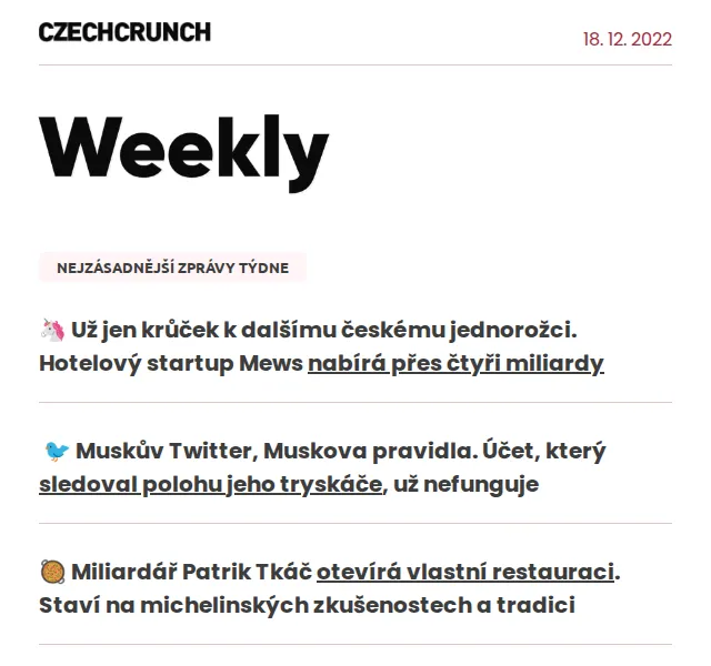 CzechCrunch: Obří investice Mews, atomový výbuch ve filmu i Ricky Gervais v Praze – červen 2026 | Nuslet.cz
