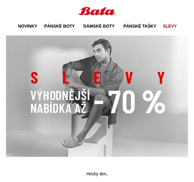 Baťa: letní výprodej se slevami až 70 % – červenec 2026 | Nuslet.cz
