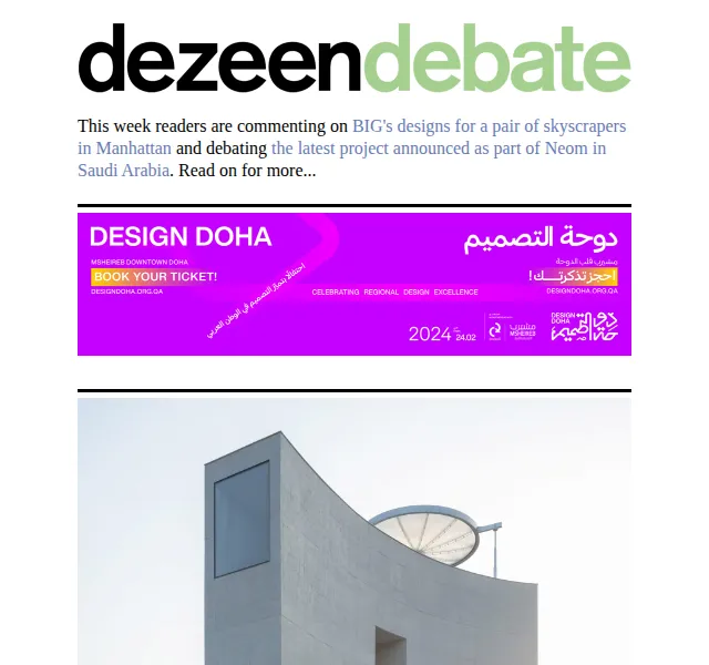 Dezeen Daily: Architektonické novinky – červenec 2026 | Nuslet.cz