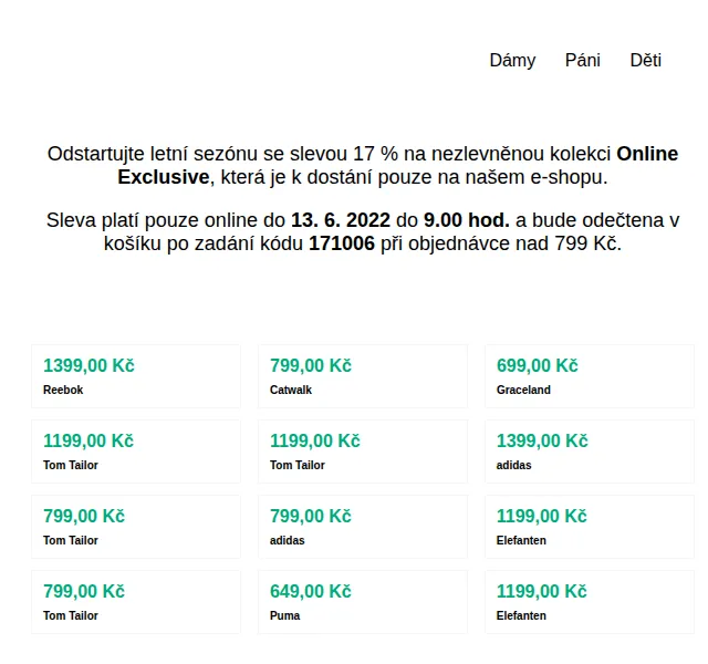 DEICHMANN: sleva 17 % na Online Exclusive – červen 2026 | Nuslet.cz