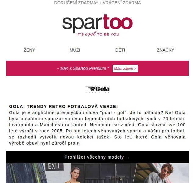 Spartoo: Doručení zdarma Gola, Yurban, Millet – červenec 2026 | Nuslet.cz