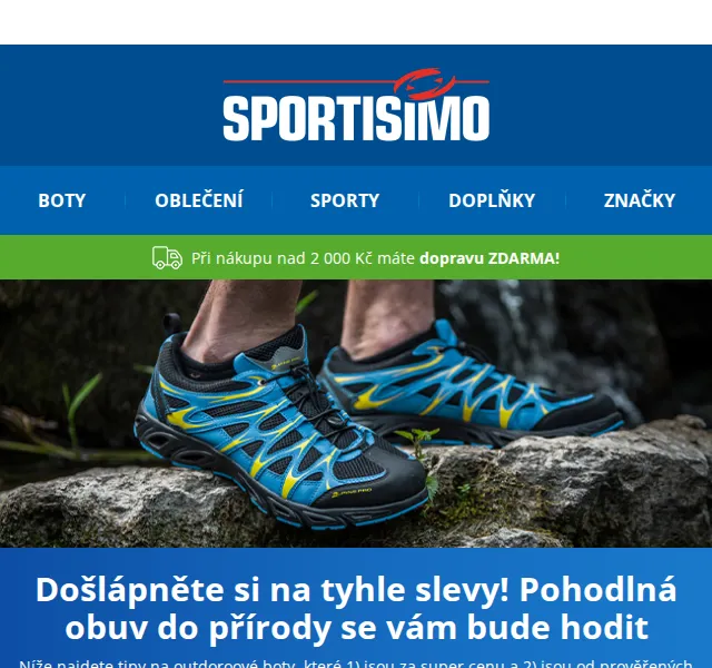 Sportisimo: Až -50 % na outdoorové boty a sandály – červen 2026 | Nuslet.cz