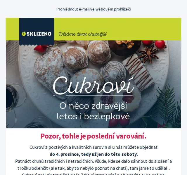 Sklizeno: Cukroví na poslední chvíli – prosinec 2026 | Nuslet.cz