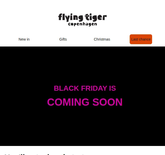 Flying Tiger Copenhagen: Early Access Black Friday 2026 – Listopad 2026 | Nuslet.cz