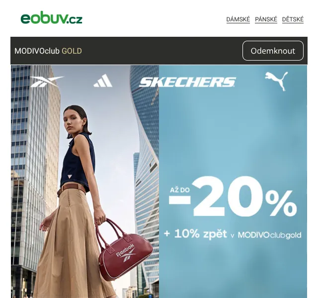 Eobuv.cz: Tenisky adidas, Reebok, New Balance – až -20 % | Červenec 2026