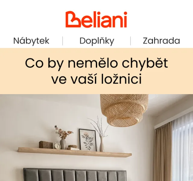 Beliani.cz: Nábytek do ložnice se slevou až 34 % – květen 2026