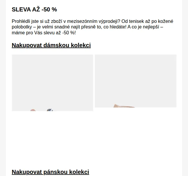 Baťa: mezisezónní výprodej se slevou až -50 % – červenec 2026 | Nuslet.cz