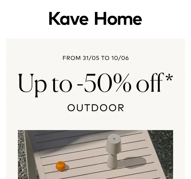 Kave Home Sale: Slevy až 50 % na zahradní nábytek – červenec 2026 | Nuslet.cz