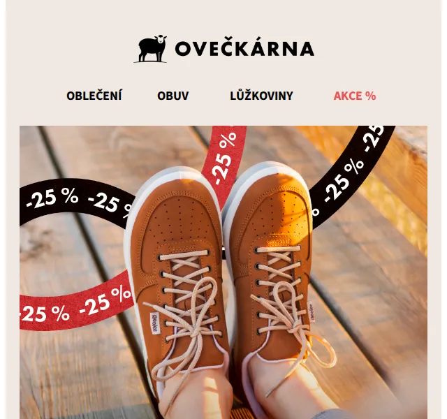 Ovečkárna: Sleva 25 % na vlněné oblečení a obuv – červenec 2026 | Nuslet.cz