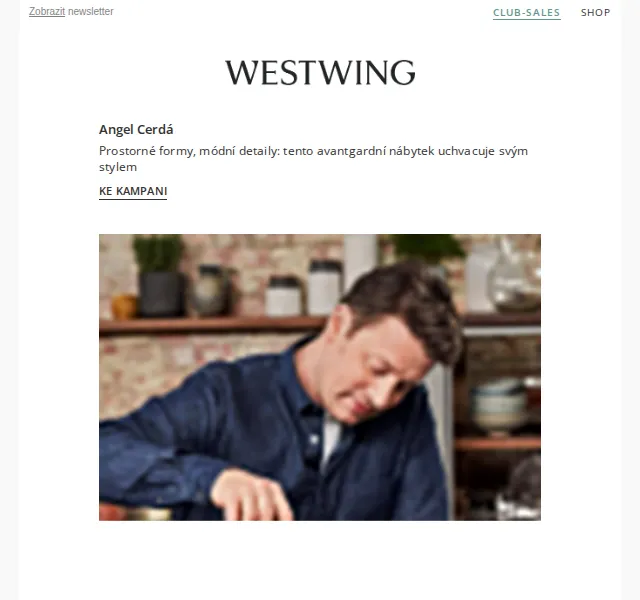 Westwing: Španělský nábytek Angel Cerdá a Tefal – červenec 2026 | Nuslet.cz