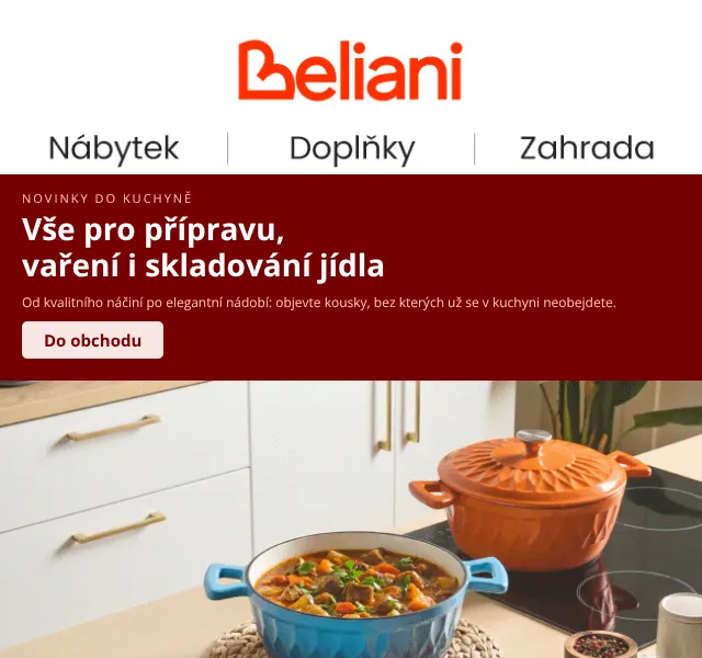 Beliani.cz: Kuchyňské nádobí a svítidla – srpen 2026