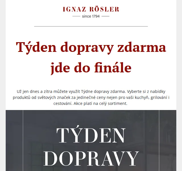 Ignazrosler.cz: Týden dopravy zdarma – červen 2026 | Nuslet.cz
