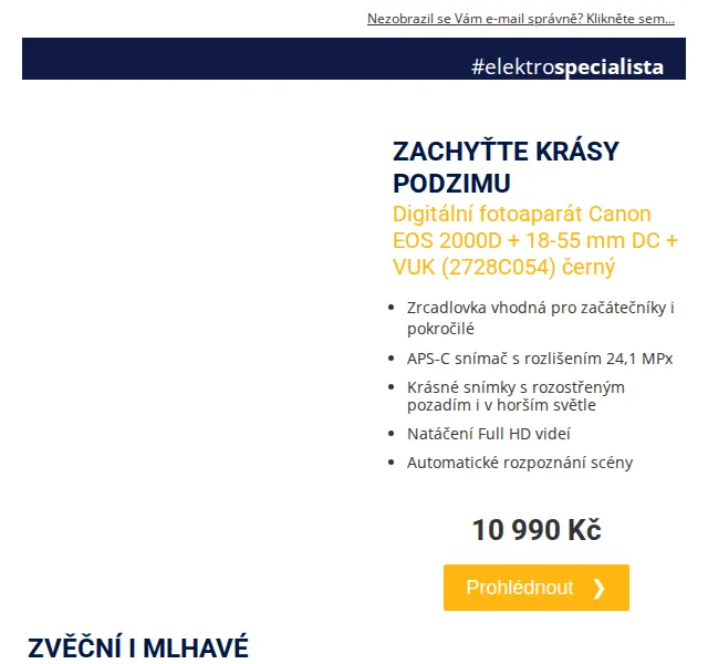DATART: Black Friday Canon, Samsung, LG – ceny od 1 990 Kč | červen 2026 | Nuslet.cz