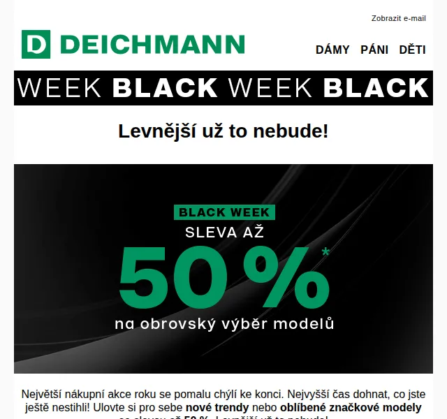 Deichmann: Sleva až 50 % na obuv – duben 2026 | Nuslet.cz