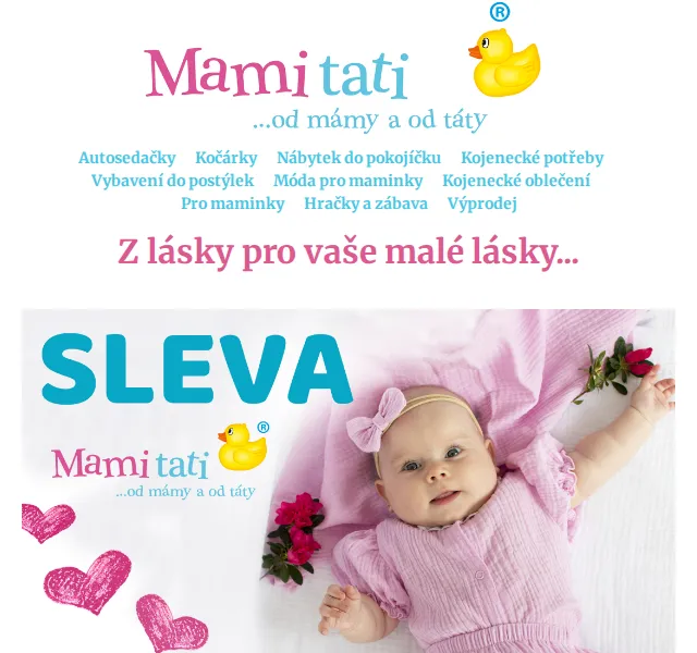 Mamitati.cz: 200 Kč sleva na módu, hračky a výbavičku – červen 2026 | Nuslet.cz