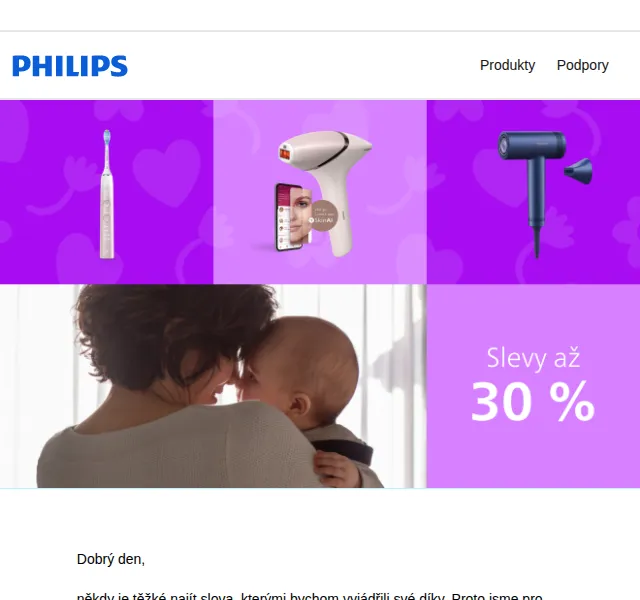 Slevy až 30 % ke Dni matek | Philips e-shop