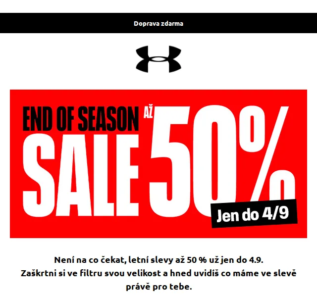 Under Armour: Slevy až 50 % – červenec 2026 | Nuslet.cz