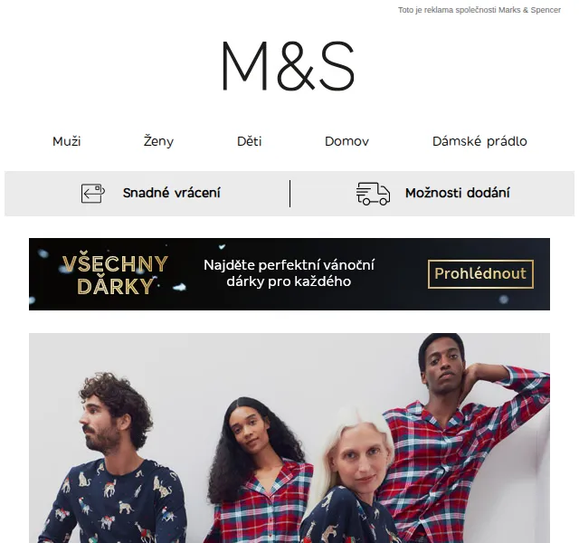 Marks and Spencer: Vánoční pyžama a noční prádlo – červenec 2026 | Nuslet.cz